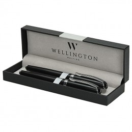 ΣΤΥΛΟ WELLINGTON ΣΕΤ AURORA BLACK (Διαρκείας & Πέννα)