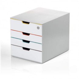 ΣΥΡΤΑΡΟΘΗΚΗ DURABLE VARICOLOR ΛΕΥΚΗ 2+2 ΣΥΡΤΑΡΙΑ ΦΑΡΔΙΑ ΜΕ ΚΛΕΙΔΙ