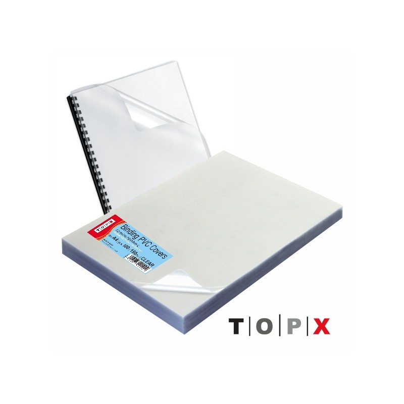 ΒΙΒΛΙΟΔΕΣΙΑΣ ΕΞΩΦΥΛΛΑ TOPX Α4 ΠΛΑΣΤΙΚΑ (P.V.C.) ΔΙΑΦΑΝΗ 180mic