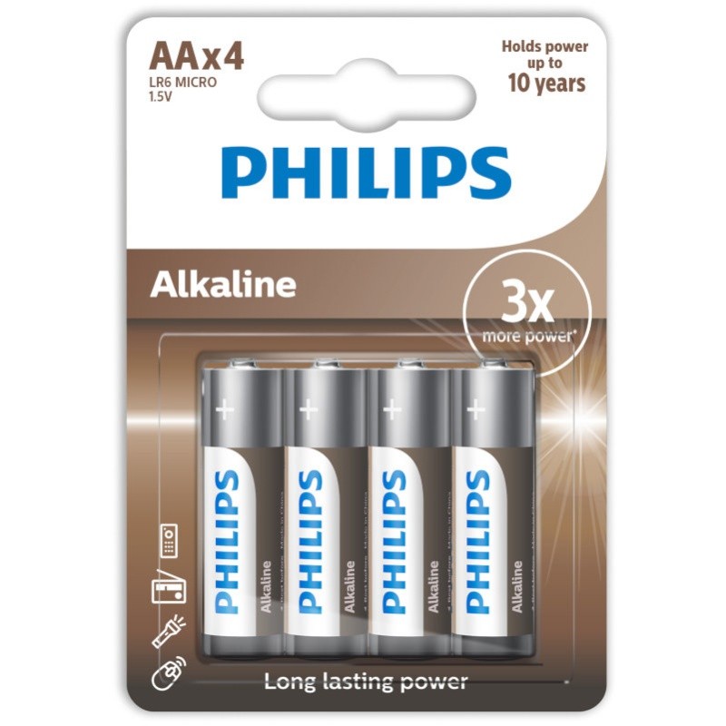 ΜΠΑΤΑΡΙΕΣ PHILIPS ΑΛΚΑΛΙΚΕΣ ΜΙΝΙ ΜΙΝΙΟΝ ΑΑ ΜΠΛΙΣΤΕΡ 4 τεμ.