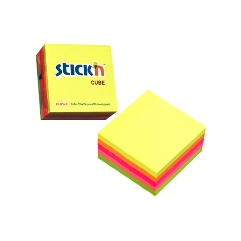 ΧΑΡΤΑΚΙΑ Stick'N ΚΥΒΟΣ NEON 76Χ76 400Φ
