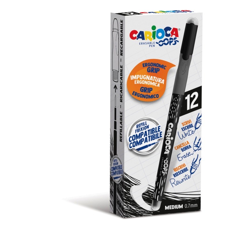 ΣΤΥΛΟ CARIOCA ERASABLE OOPS ΜΑΥΡΟ