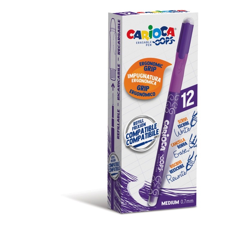 ΣΤΥΛΟ CARIOCA ERASABLE OOPS ΜΩΒ
