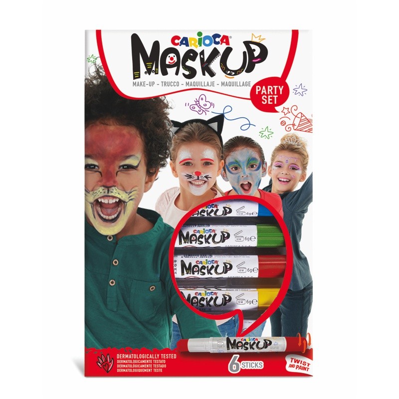 ΚΡΑΓΙΟΝ CARIOCA MASKUP 6 χρωμ. PARTY SET