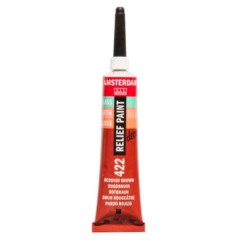 TALENS AMSTERDAM RELIEF PAINT 20ml (περίγραμμα) REDDISH BROWN No 422