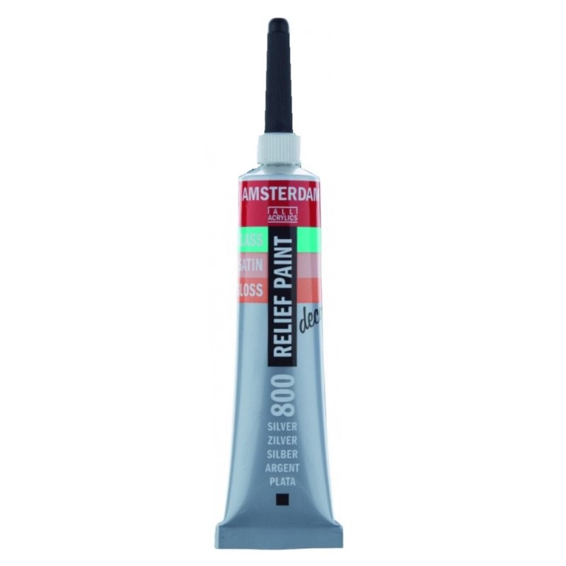 TALENS AMSTERDAM RELIEF PAINT 20ml (περίγραμμα) SILVER No 800
