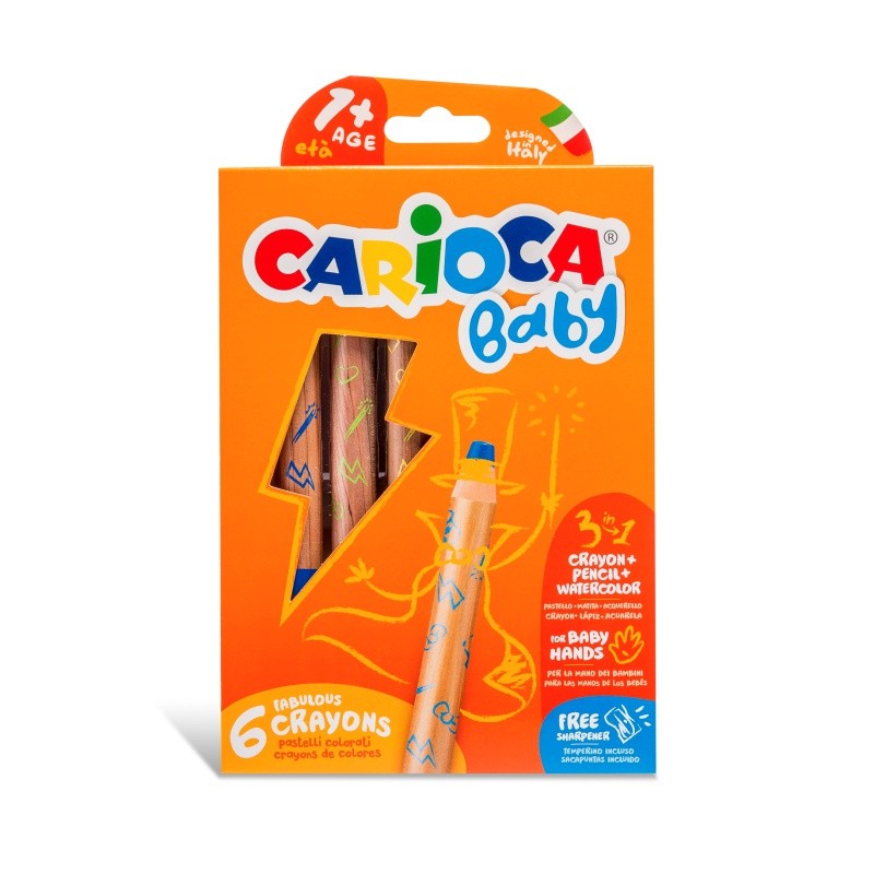 ΚΡΑΓΙΟΝ ΚΕΡΙΝΑ CARIOCA BABY JUMBO (1+) 6 χρωμ.