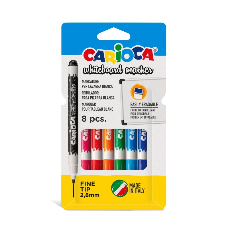 ΜΑΡΚΑΔΟΡΟΙ CARIOCA ΠΙΝΑΚΟΣ ΛΕΠΤΟΙ ΣΕΤ 8τεμ.