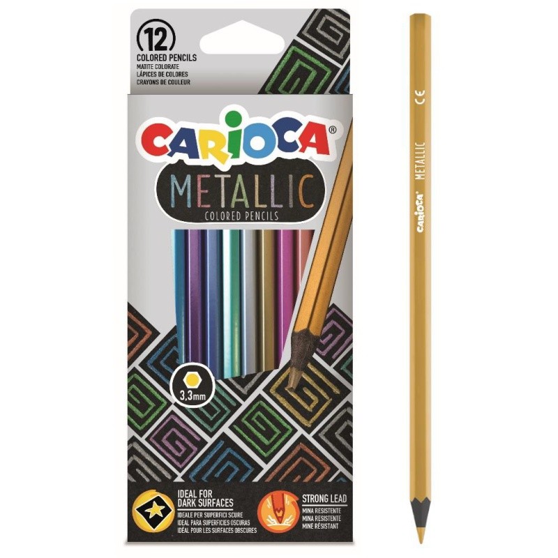 ΚΡΑΓΙΟΝ ΞΥΛINA CARIOCA METALLIC 12 χρωμ.