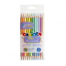 ΚΡΑΓΙΟΝ ΞΥΛINA CARIOCA ΠΑΣΤΕΛ BICOLOR 12 τεμ.(24 χρωμ.)