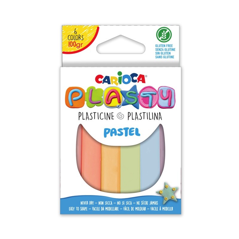ΠΛΑΣTEΛΙΝΗ CARIOCA  ΠΑΣΤΕΛ 6 χρωμ. 100gr