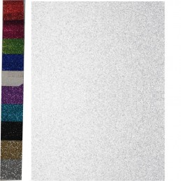 ΧΑΡΤΟΝΙΑ GLITTER COLORFIX 50χ70 WHITE 250γρ.